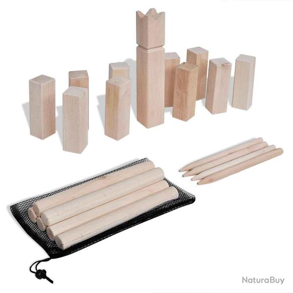 Kit de jeu Kubb en bois alsavelo