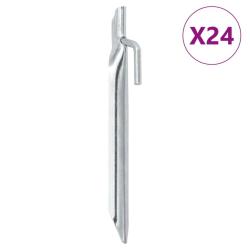 Piquets de tente 24pcs en forme de V 17cm &Oslash;20mm acier galvanis&eacute;