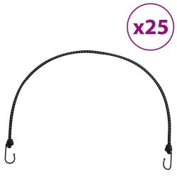 Cordes &eacute;lastiques avec bandes r&eacute;fl&eacute;chissantes et crochets 25pcs