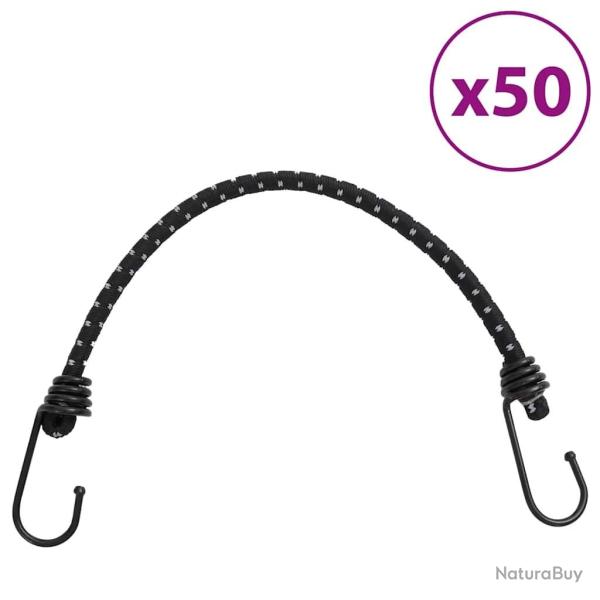 Cordes �lastiques avec bandes r�fl�chissantes et crochets 50pcs