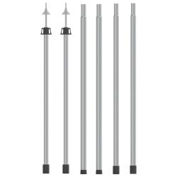 M&acirc;ts de b&acirc;che t&eacute;lescopiques 102-260 cm 2 pcs Aluminium