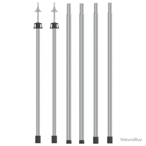 M�ts de b�che t�lescopiques 102-260 cm 2 pcs Aluminium