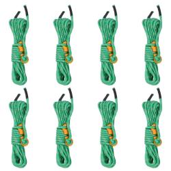 Cordes de haubanage avec cl&eacute;s r&eacute;fl&eacute;chissantes 8 pcs 4 m 4 mm