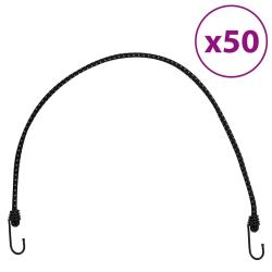 Cordes &eacute;lastiques avec bandes r&eacute;fl&eacute;chissantes et crochets 50pcs