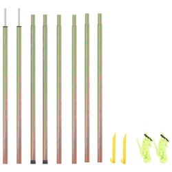 M&acirc;ts de parasol 2 pcs 200 cm Acier galvanis&eacute;