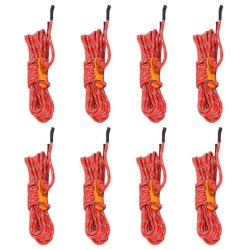 Cordes de haubanage avec cl&eacute;s r&eacute;fl&eacute;chissantes 8 pcs 4 m 4 mm