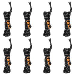 Cordes de haubanage avec cl&eacute;s r&eacute;fl&eacute;chissantes 8 pcs 4 m 4 mm