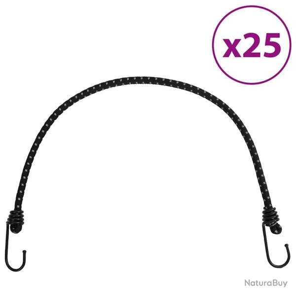 Cordes �lastiques avec bandes r�fl�chissantes et crochets 25pcs