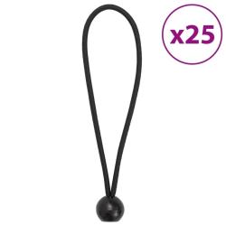Cordes &eacute;lastiques avec balles 25 pcs 21x0,5 cm
