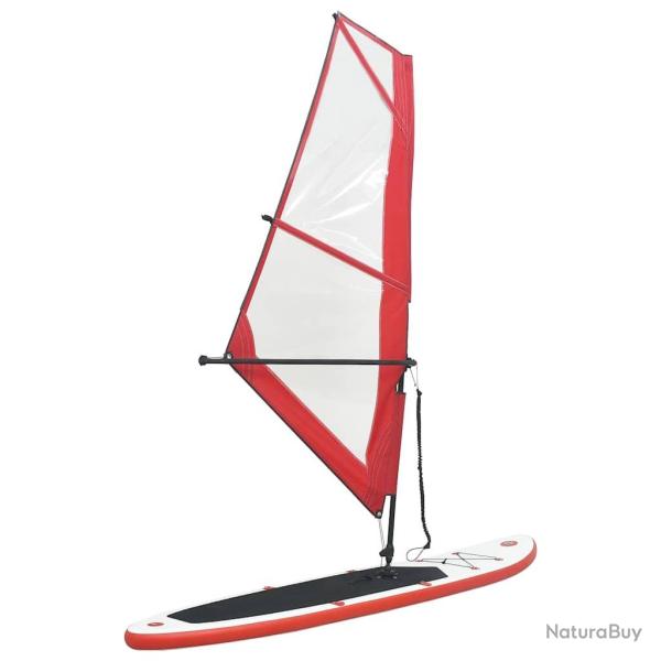 planche SUP gonflable avec voile Rouge et blanc