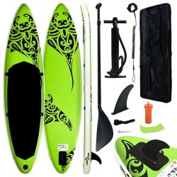 planche SUP gonflable 305x76x15 cm Vert alsavelo