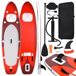 planche SUP gonflable Rouge 300x76x10 cm