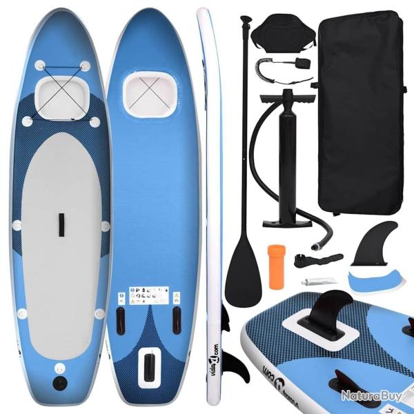 planche SUP gonflable Bleu 300x76x10 cm alsavelo