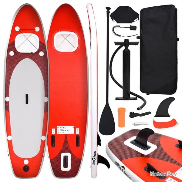 planche SUP gonflable Rouge 330x76x10 cm