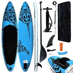 planche SUP gonflable 305x76x15 cm Bleu alsavelo