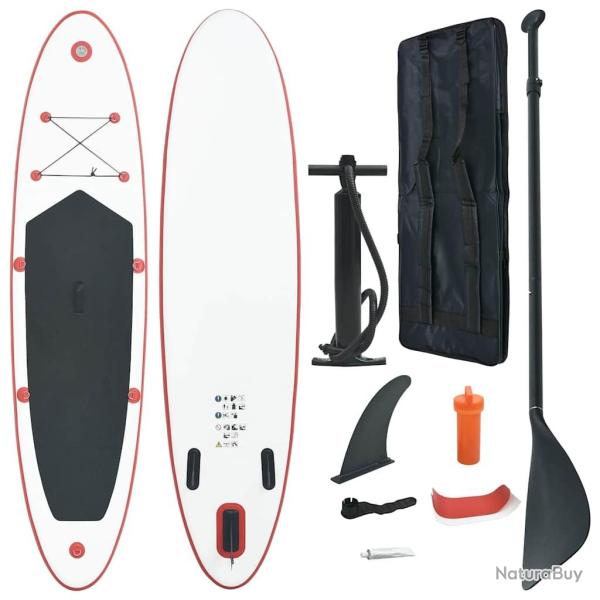 planches SUP gonflables Rouge et blanc alsavelo