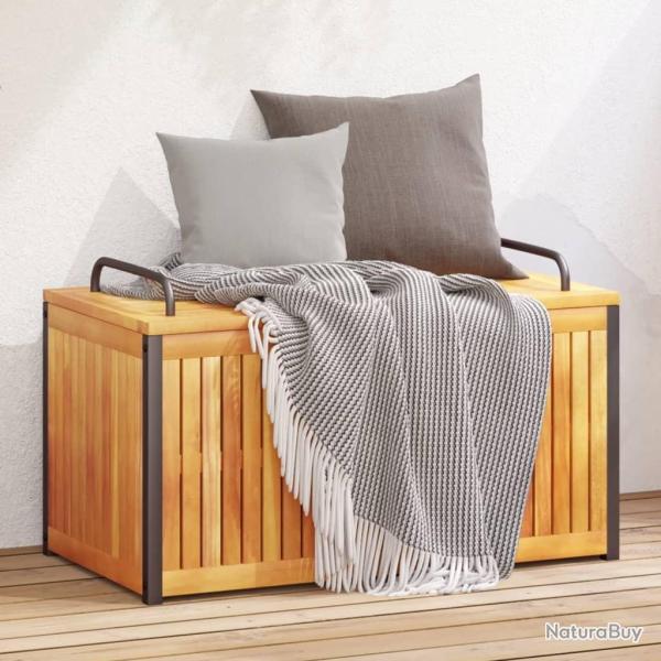 Bo�te � coussins d'ext�rieur bois d'acacia solide et acier