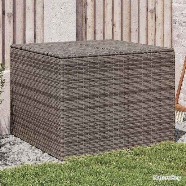 Bo�te de rangement de jardin gris 291L r�sine tress�e alsavelo