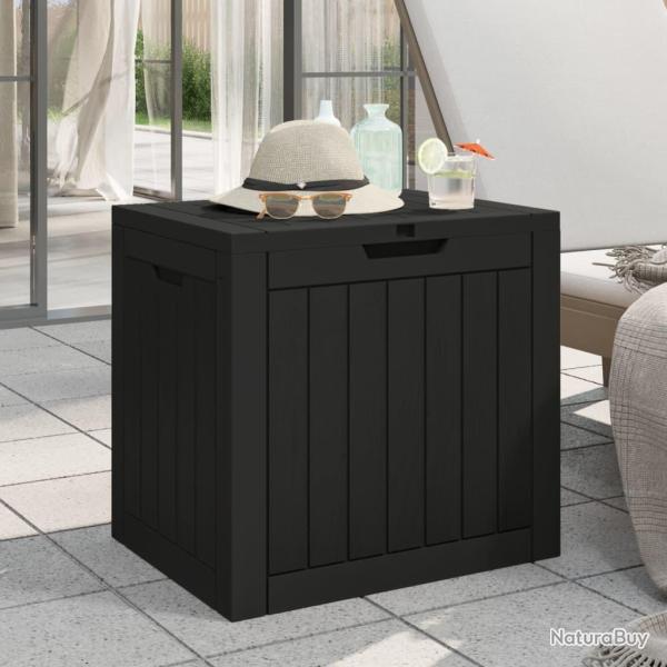 Bo�te de stockage de jardin noir 55,5x43x53 cm polypropyl�ne