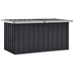 Bo&icirc;te de rangement de jardin Anthracite 129x67x65 cm alsavelo