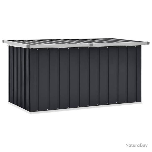 Bo�te de rangement de jardin Anthracite 129x67x65 cm alsavelo