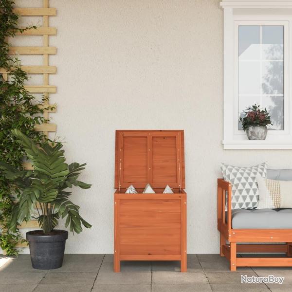 Bo�te de rangement jardin marron 50x49x56,5cm bois massif sapin alsavelo
