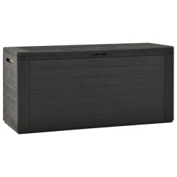 Bo&icirc;te de rangement de jardin Anthracite 116x44x55 cm alsavelo