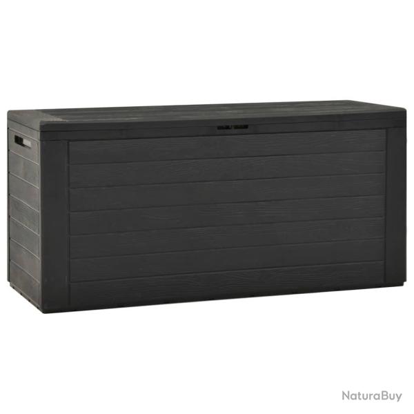 Bo�te de rangement de jardin Anthracite 116x44x55 cm alsavelo