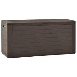 Bo&icirc;te de rangement de jardin Marron 116x44x55 cm alsavelo