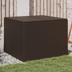 Bo&icirc;te de rangement de jardin marron 291L r&eacute;sine tress&eacute;e