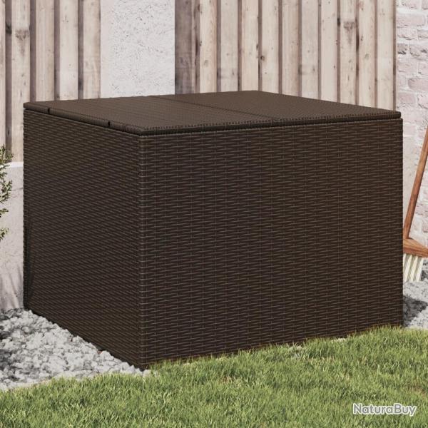 Bo�te de rangement de jardin marron 291L r�sine tress�e alsavelo