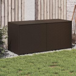Bo&icirc;te de rangement de jardin marron 283L r&eacute;sine tress&eacute;e