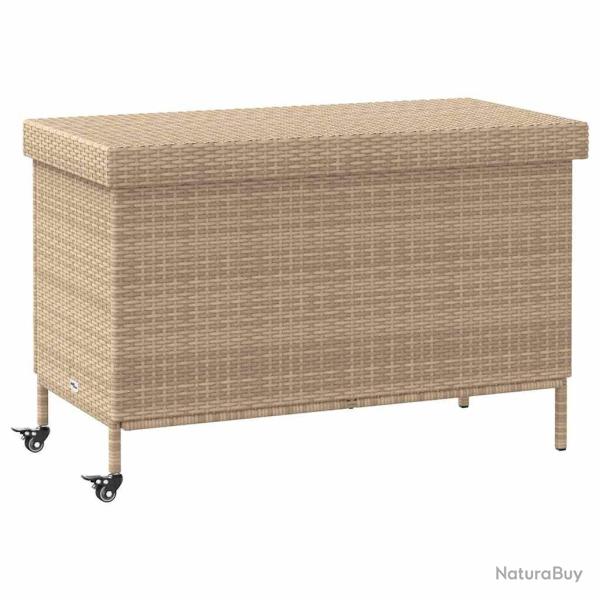 Bo�te de rangement de jardin et roues r�sine tress�e