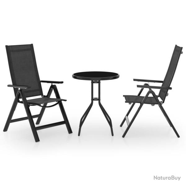 bistro 3 pcs noir et anthracite alsavelo