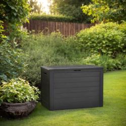 Bo&icirc;te de rangement de jardin Anthracite 78x44x55 cm