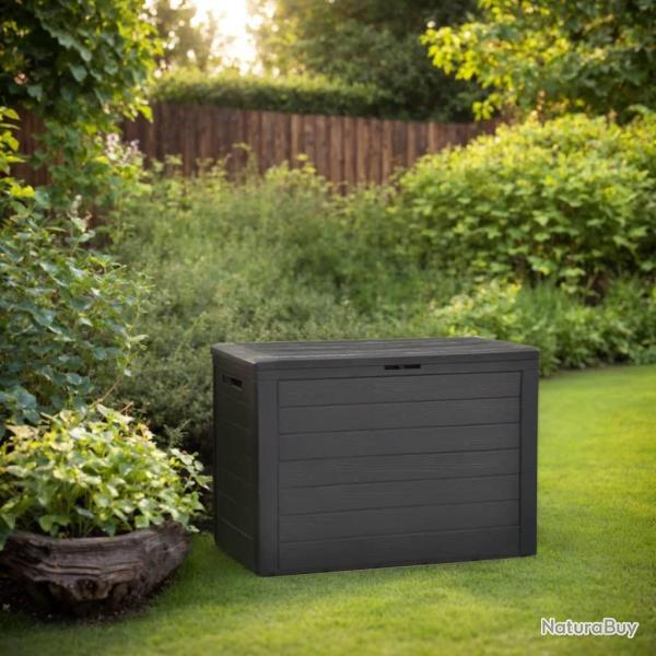 Bo�te de rangement de jardin Anthracite 78x44x55 cm alsavelo