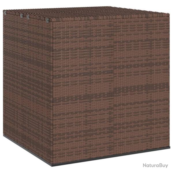 Bo�te � coussins de jardin R�sine tress�e 100x97,5x104cm Marron alsavelo