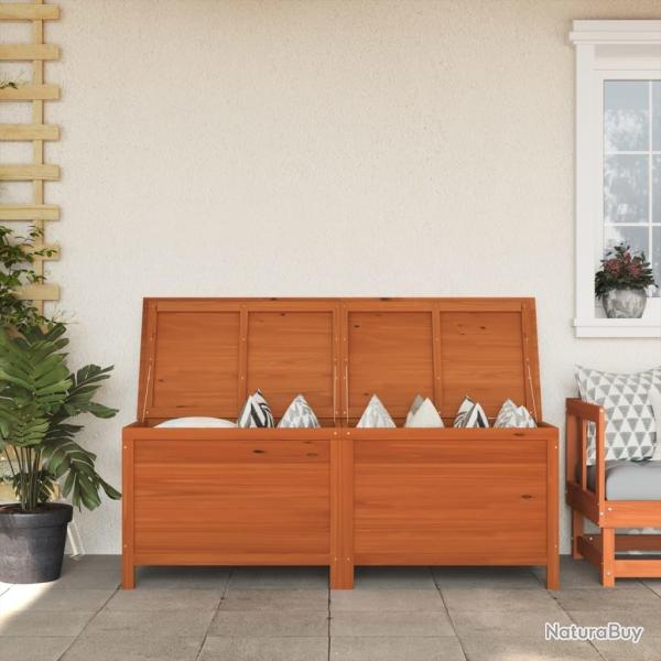 Bo�te de rangement de jardin marron bois massif de sapin alsavelo