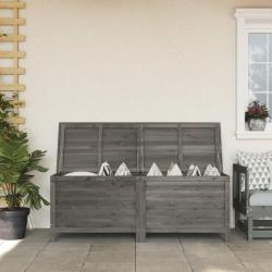 Bo&icirc;te de rangement de jardin anthracite bois massif sapin