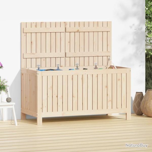 Bo�te de rangement de jardin 121x55x64 cm Bois massif de pin alsavelo