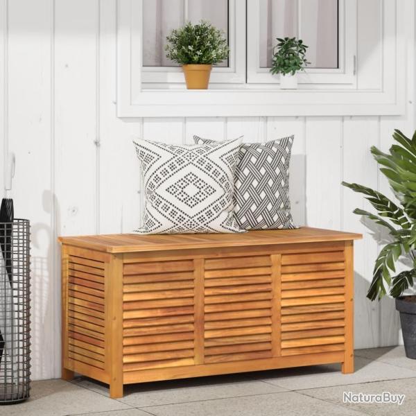 Bo�te de rangement de jardin persiennes 113x50x56cm bois acacia alsavelo