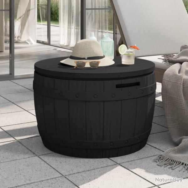Bo�te de rangement de jardin 3 en 1 noir polypropyl�ne alsavelo