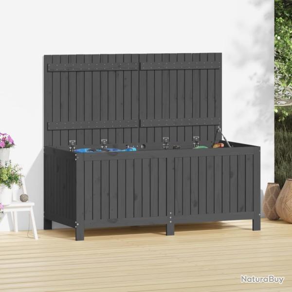 Bo�te de rangement de jardin Gris 147x68x64 cm Bois de pin