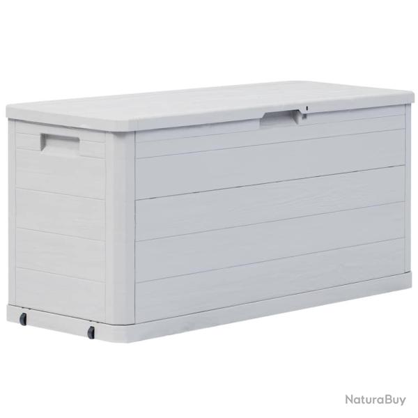 Bo�te de rangement de jardin 280 L Gris clair alsavelo