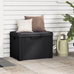 Bo&icirc;te de rangement jardin coussin de si&egrave;ge anthracite 125 L PP