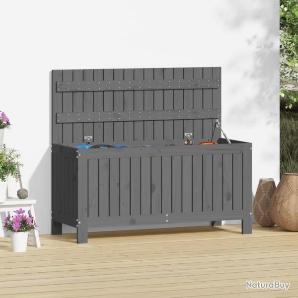 Bo�te de rangement de jardin Gris 108x42,5x54 cm Bois de pin alsavelo