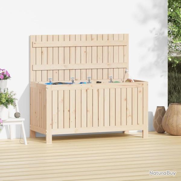 Bo�te de rangement de jardin 115x49x60 cm Bois massif de pin alsavelo