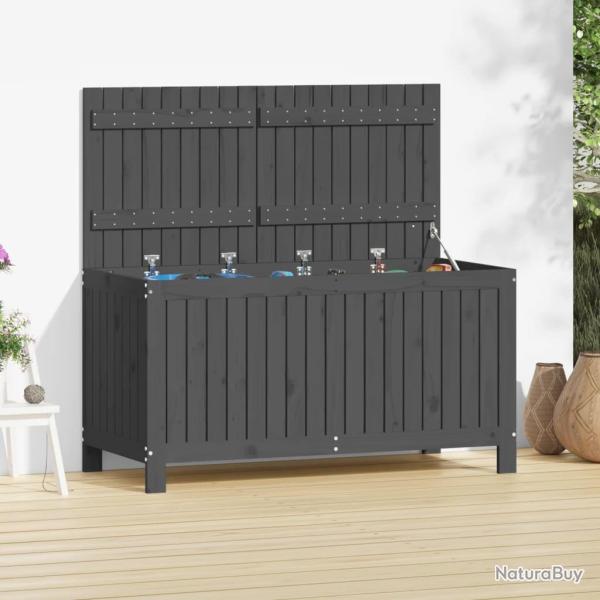 Bo�te de rangement de jardin Gris 121x55x64 cm Bois de pin alsavelo