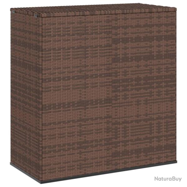 Bo�te � coussins de jardin R�sine tress�e 100x49x103,5cm Marron alsavelo