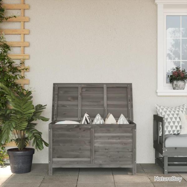 Bo�te de rangement de jardin anthracite bois massif de sapin